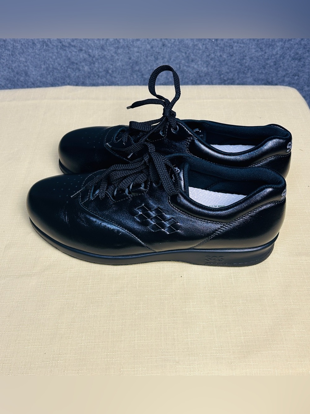 SAS Free Time Women’s 9 Black Leather Comfort Walking Shoes New Complete In Box - Picture 3 of 10